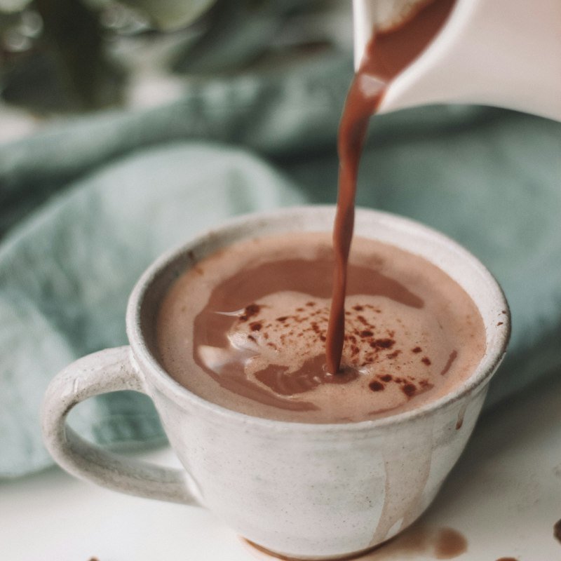 Chocolate caliente rosa